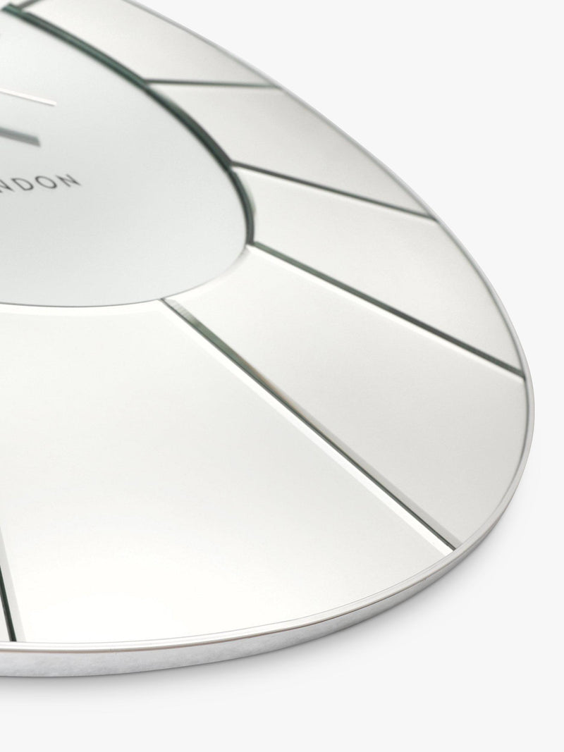 Thomas Kent Mirrored Wall Clock Silver Mirror 80cm (British brand)