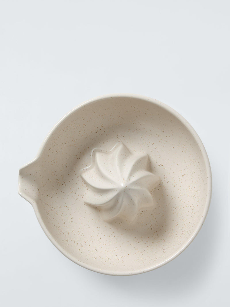 John Lewis Deliciously Ella white stoneware citrus juicer, UK version