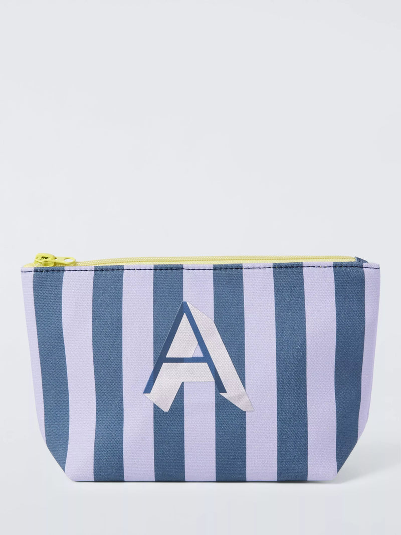 John Lewis striped alphabet makeup bag 15x24cm - British product