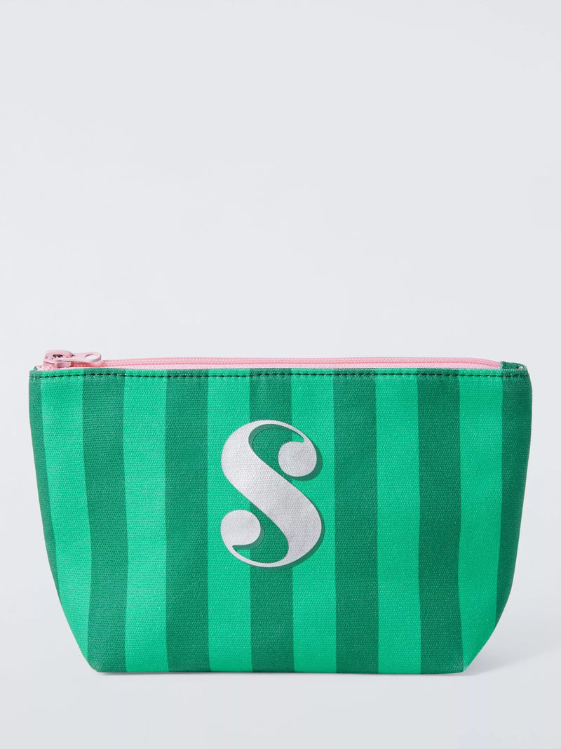 John Lewis Stripe Alphabet Makeup Bag