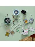 LEGO Game Boy replica building set with interchangeable game paks and display stand, UK version