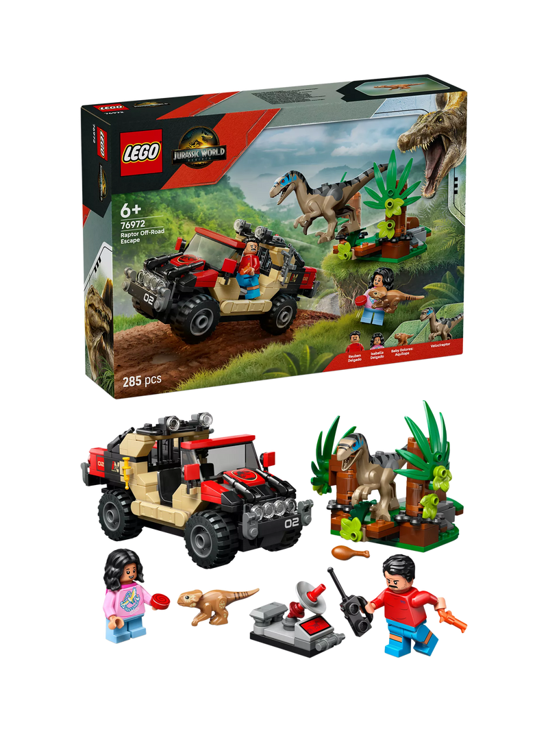 LEGO Jurassic World Raptor Off-Road Escape building set, UK version