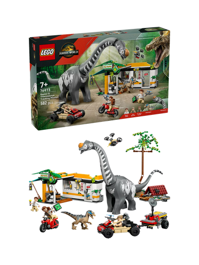John Lewis LEGO Jurassic World Raptor & Titanosaurus Tracking Mission Building Set- Buy online at McGrocer