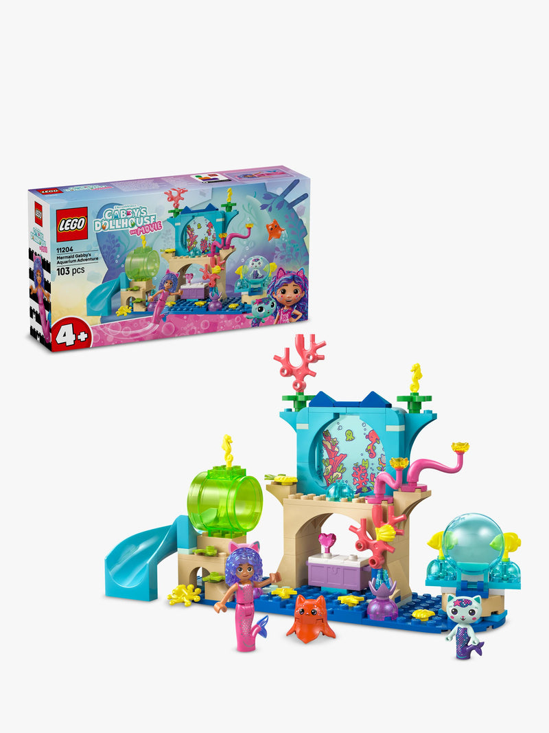 LEGO Gabby's Dollhouse Mermaid Aquarium Adventure playset, UK version