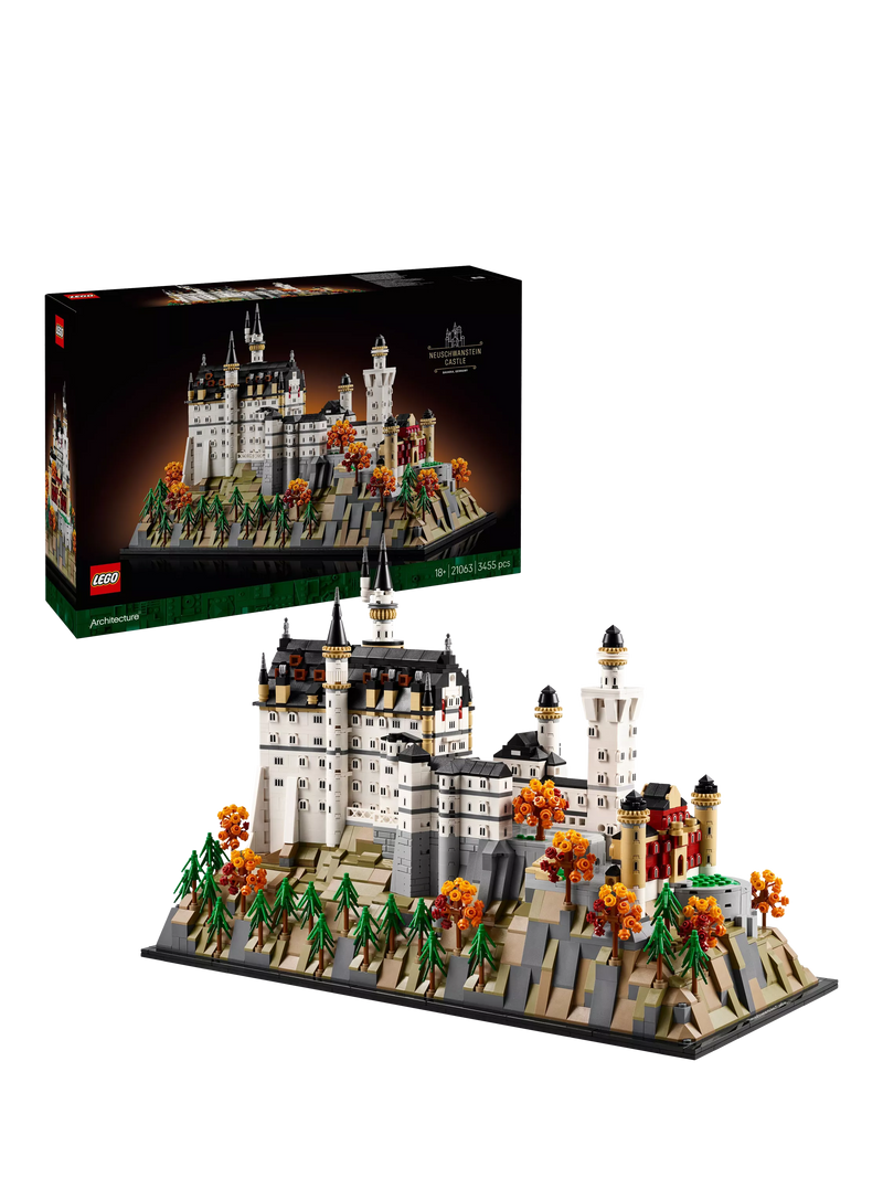 LEGO Architecture Neuschwanstein Castle building set 21063, imported from the UK