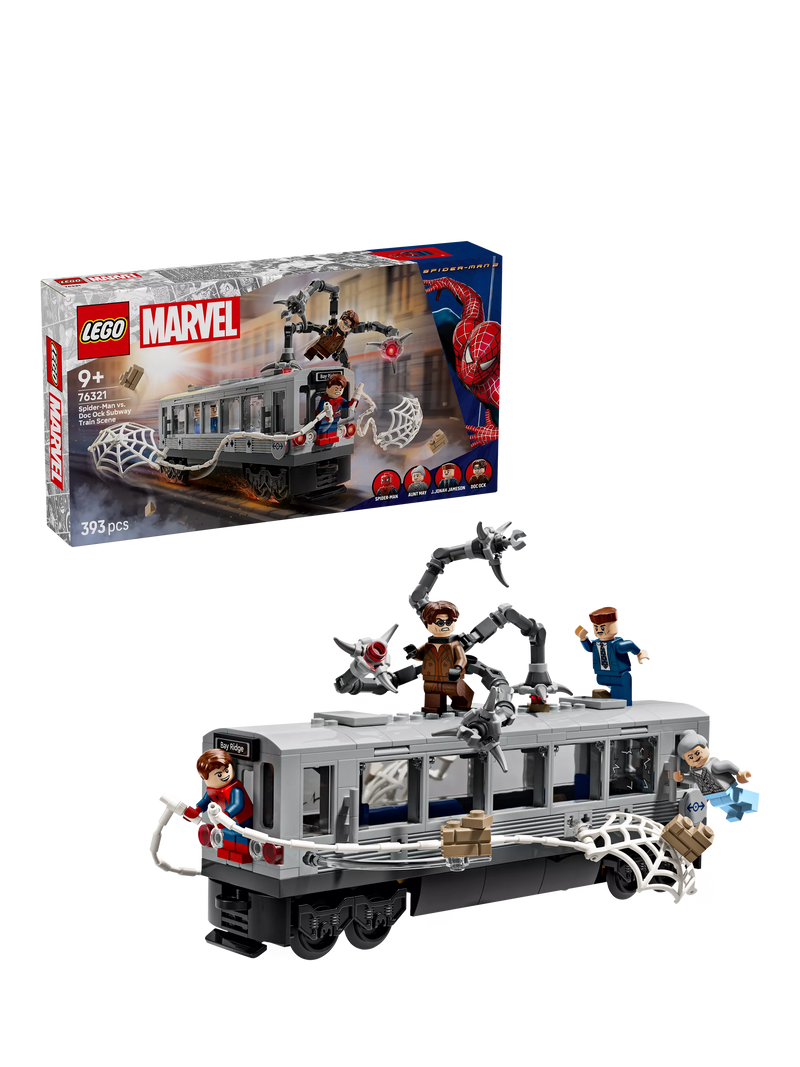 Lego Marvel Super Heroes Spider-Man vs. Doc Ock Subway Train Scene, UK version