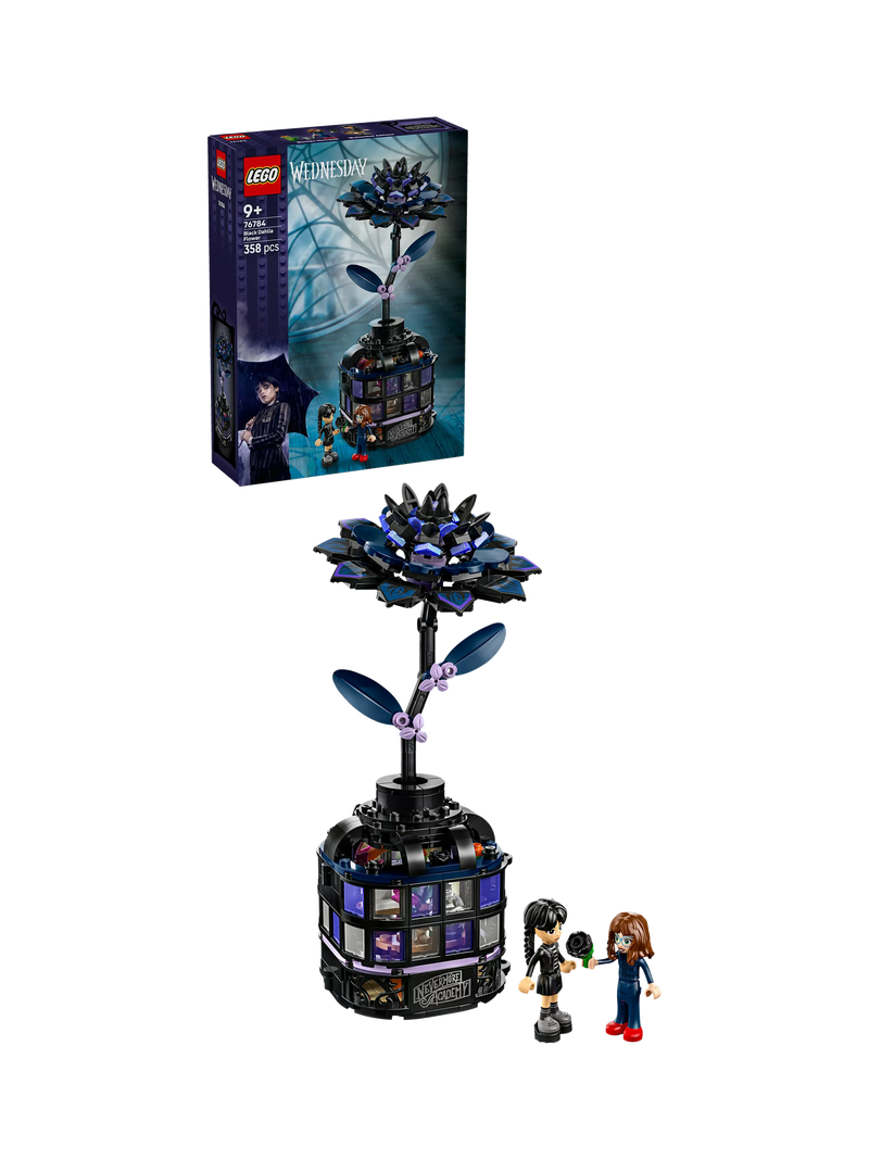 LEGO Wednesday Black Dahlia flower building set 358 pieces (British brand)