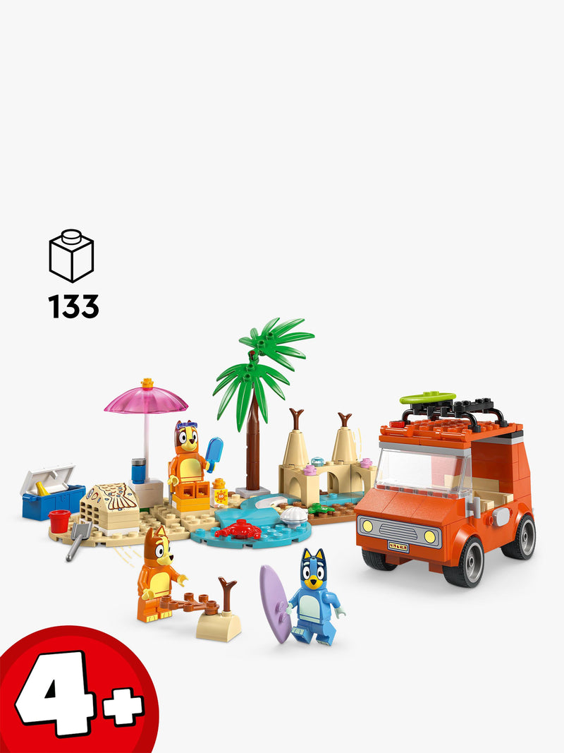 LEGO Bluey beach car trip set 133 pieces, imported from the UK