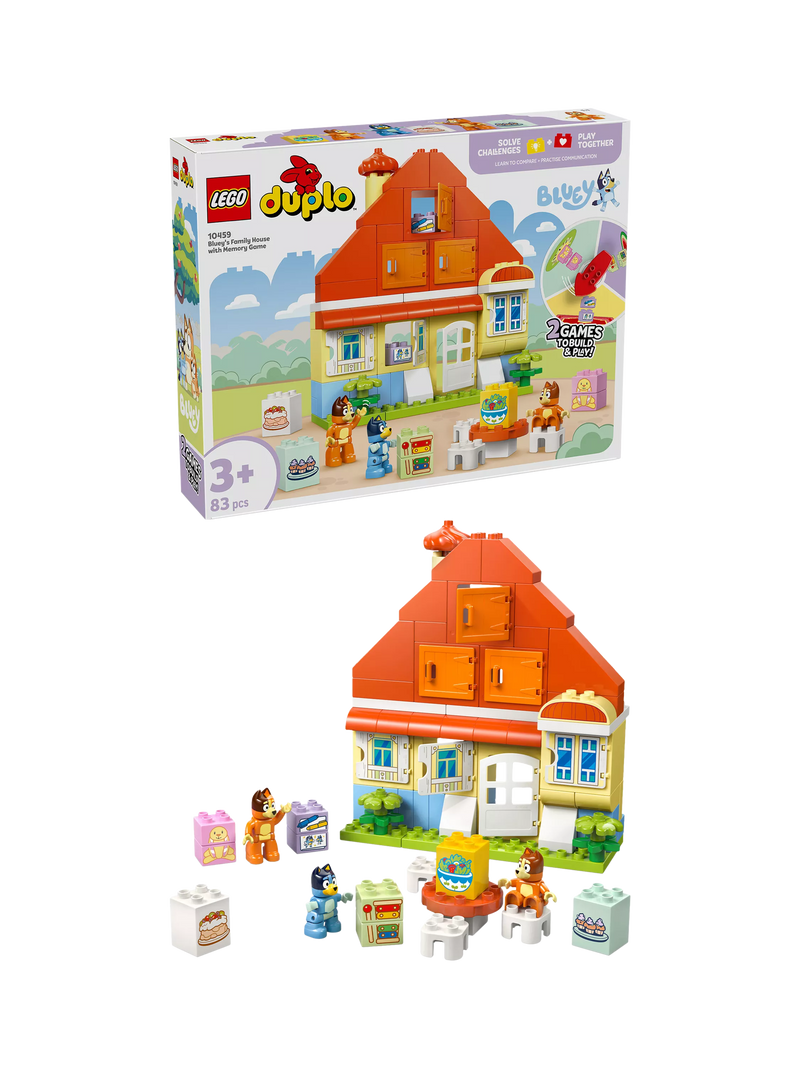 LEGO DUPLO Bluey's Family House memory game building set 83 pieces, imported from the UK