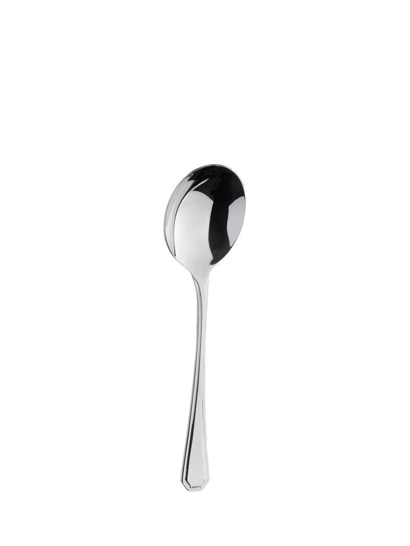 Arthur Price Grecian stainless steel soup spoon - British product