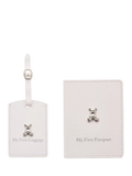 Bambino leatherette passport holder and luggage tag set (British brand)