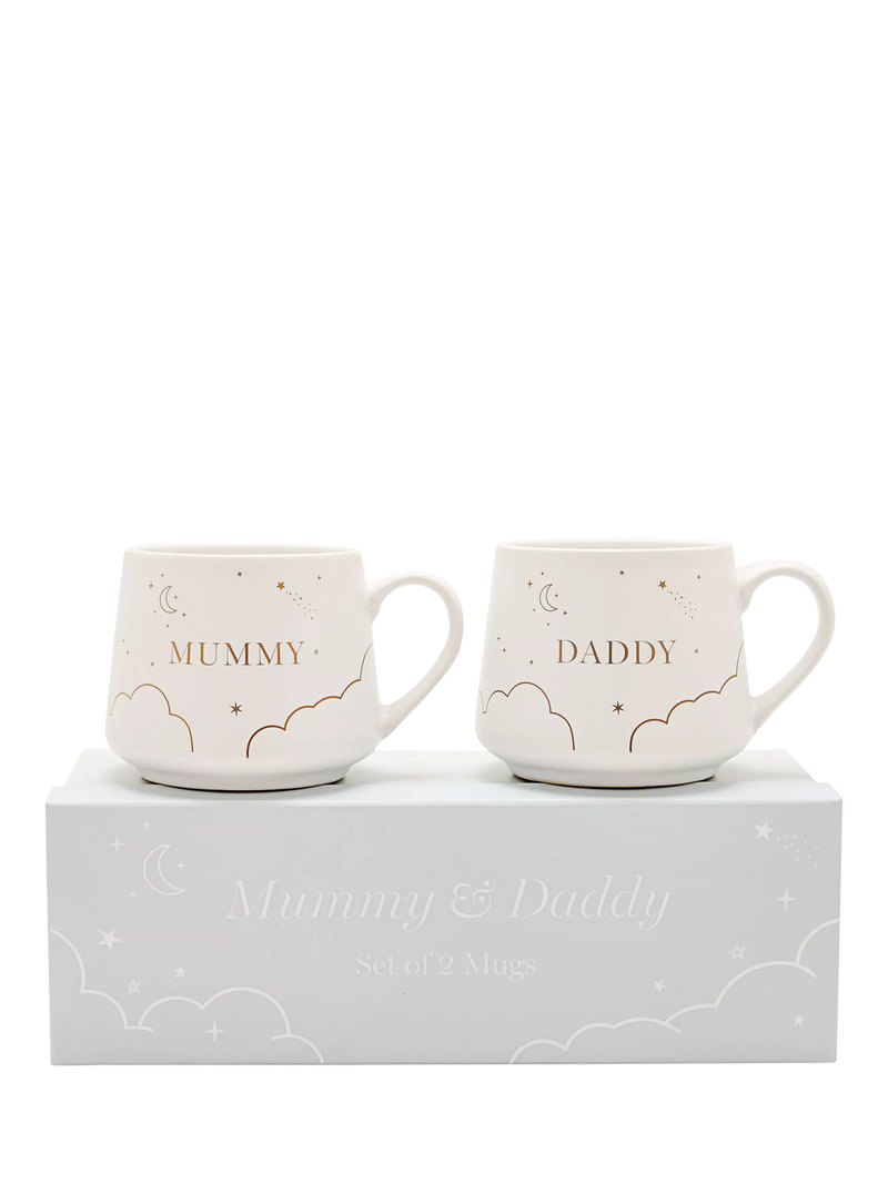Bambino Mummy and Daddy mugs gift set, UK version