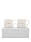 Bambino Mummy and Daddy mugs gift set, UK version