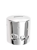 John Lewis Bambino Silver-Plated Elephants Money Box- Buy online at McGrocer