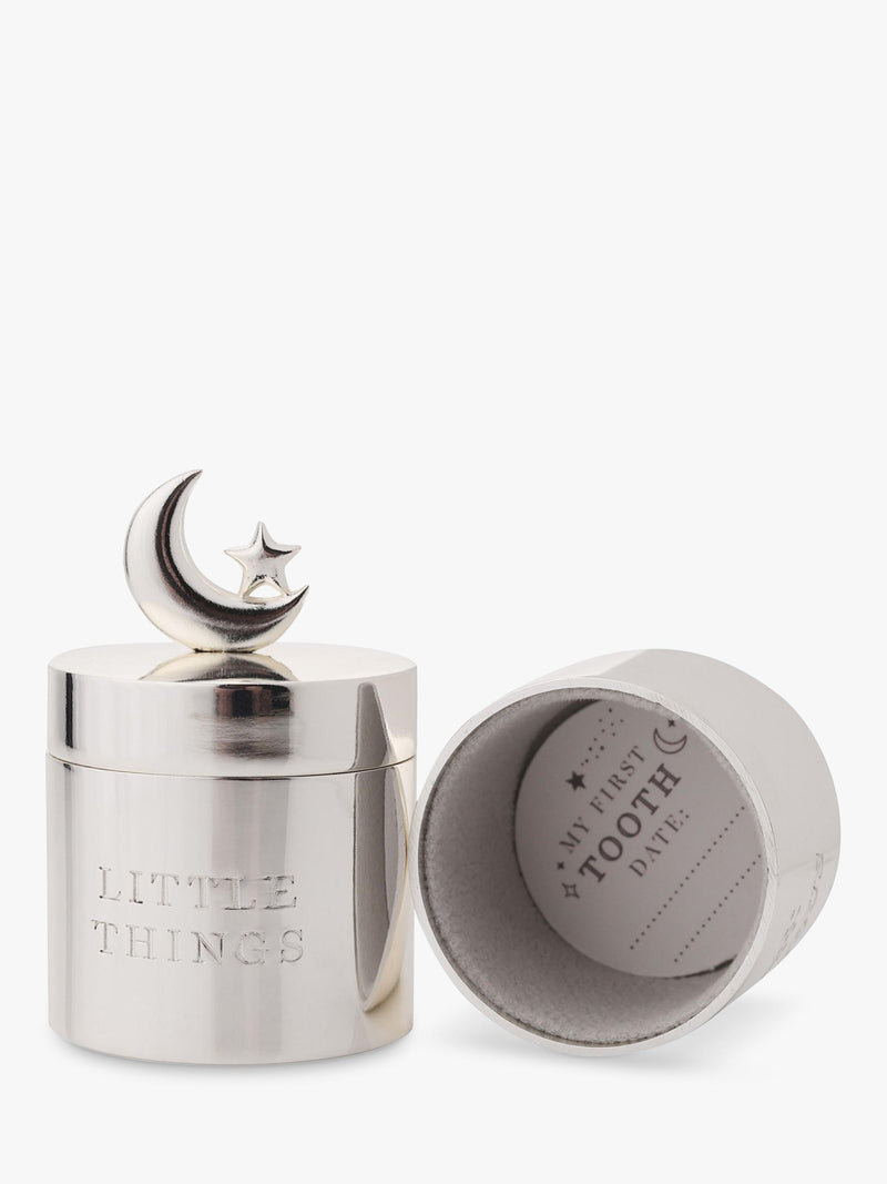 Bambino silver-plated stacking keepsake box with engraving, UK version