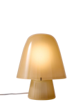 West Elm Gilmore glass mushroom table lamp in champagne - British product