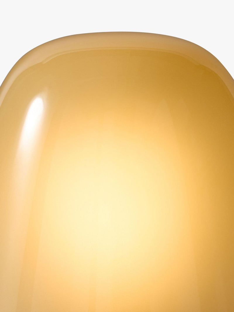 West Elm Gilmore glass mushroom table lamp in champagne - British product