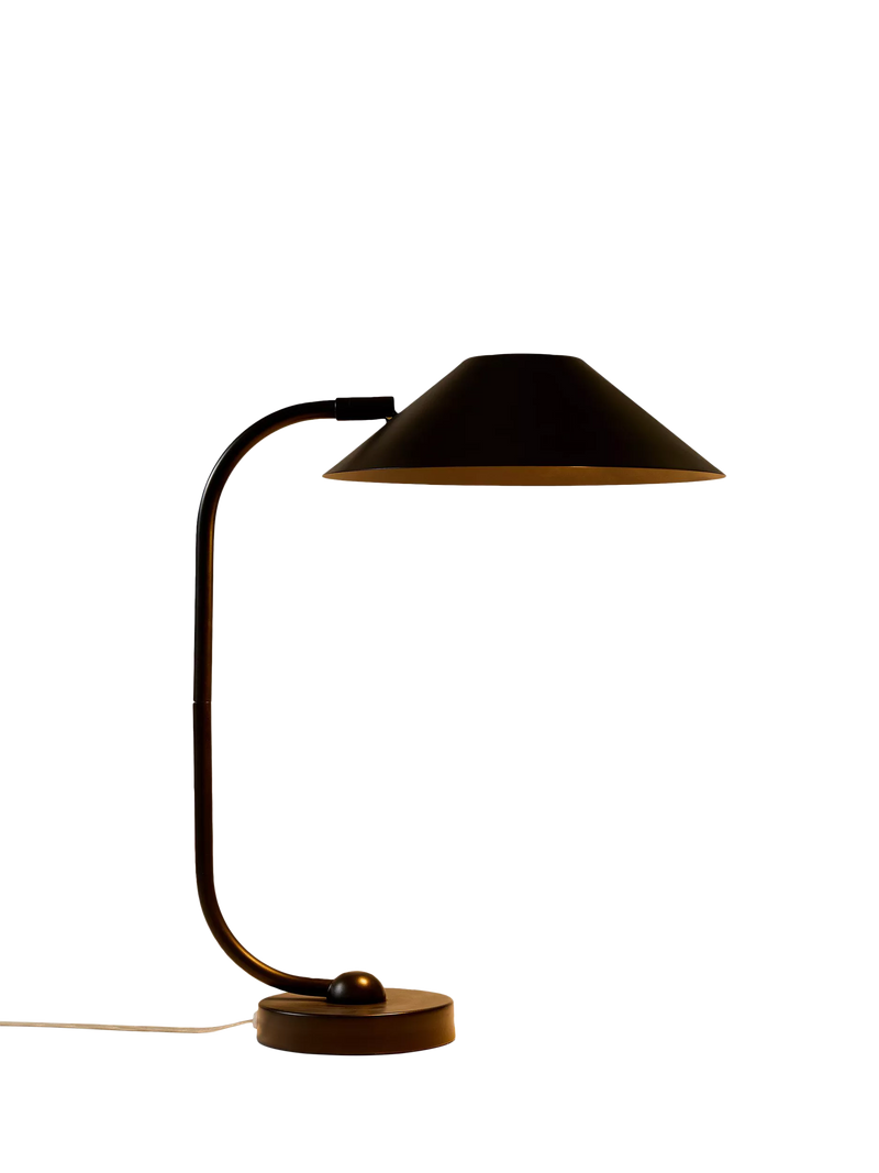 West Elm Shiloh cone table lamp black, UK version