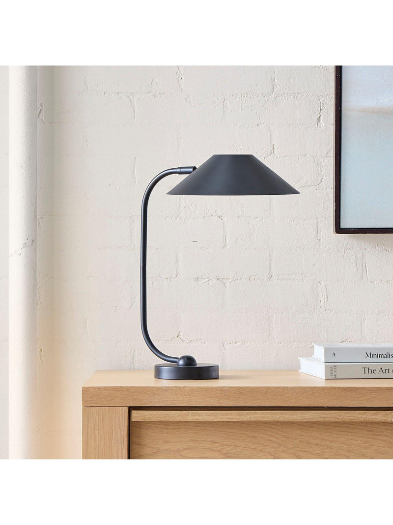 West Elm Shiloh cone table lamp black, UK version