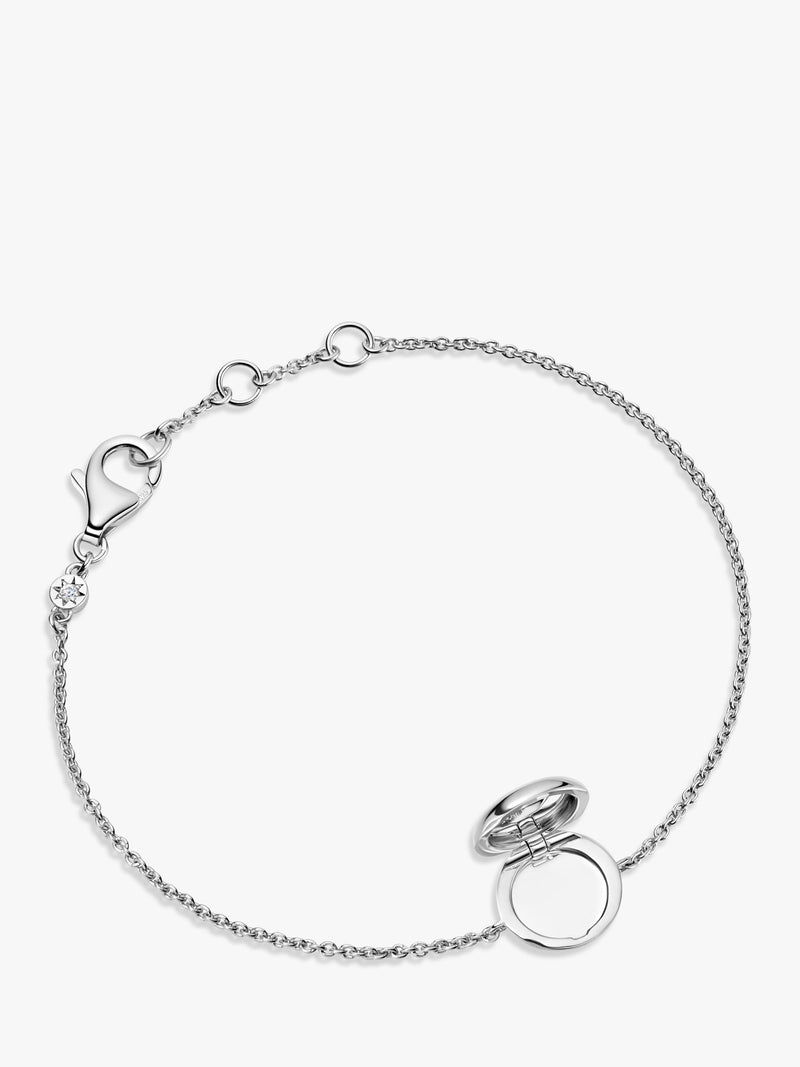 Astley Clarke sterling silver star set mini locket bracelet, UK version