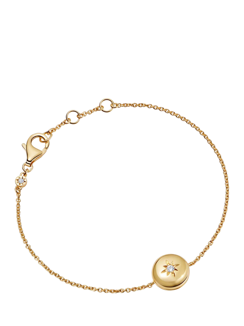 Astley Clarke Sterling Silver Star Set Mini Locket Bracelet