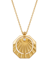John Lewis Astley Clarke Celestial Sunrise Spinner Necklace Gold Pendant 56cm- Buy online at McGrocer