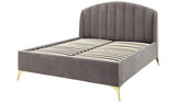 GFW Pettine Kingsize End Lift Ottoman Fabric Bed Frame-Grey