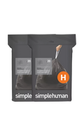Simplehuman Odorsorb bin liners Code H pack of 40, UK version