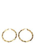 L&T Heirlooms pre-loved gold hoop earrings 4.75cm - British product