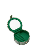 Daisy London compact jewellery case checkerboard green, UK version