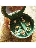 Daisy London compact jewellery case checkerboard green, UK version