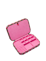 John Lewis Daisy London x Shrimps Grid Print Compact Jewellery Case, Multi- Buy online at McGrocer