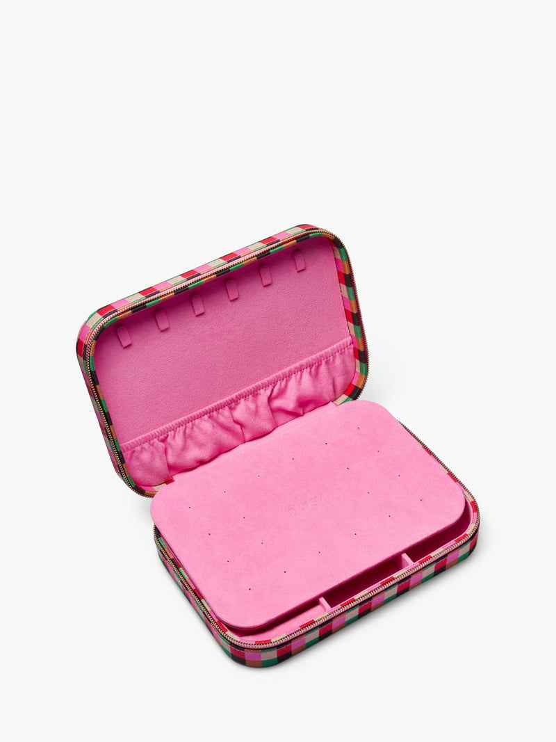 Daisy London jewellery case grid print compact multi - British product