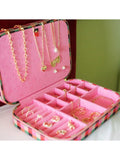 Daisy London jewellery case grid print compact multi - British product