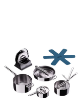 John Lewis Joseph Joseph Space Folding Handle 3-Ply Stainless Steel Cookware Set 5 Piece- Buy online at McGrocer