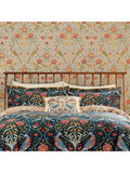 Morris & Co. indigo floral cushion 45cm, imported from the UK