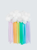 Hootyballoo Rainbow Streamer Party Backdrop Multi
