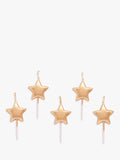Gold Star Cake Candles, Pack of 5