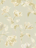 Floral Tulip Design Wallpaper in Pale Cranberry