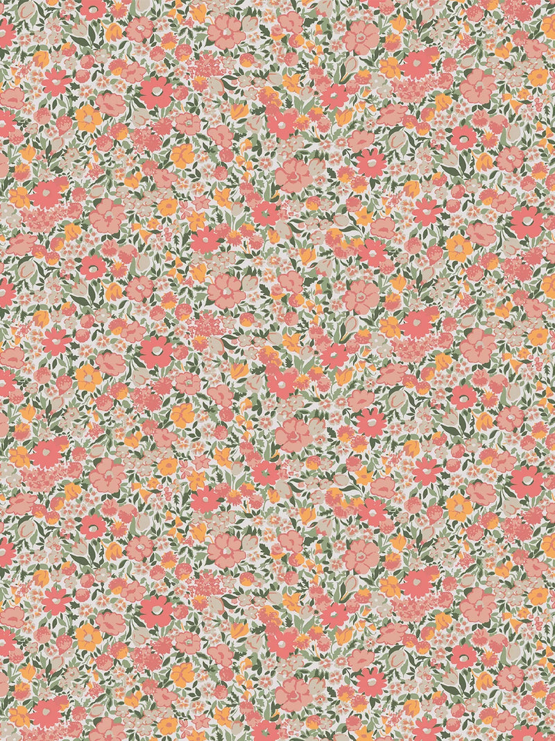 Laura Ashley Loveston wallpaper coral pink L10m x W52cm - British product