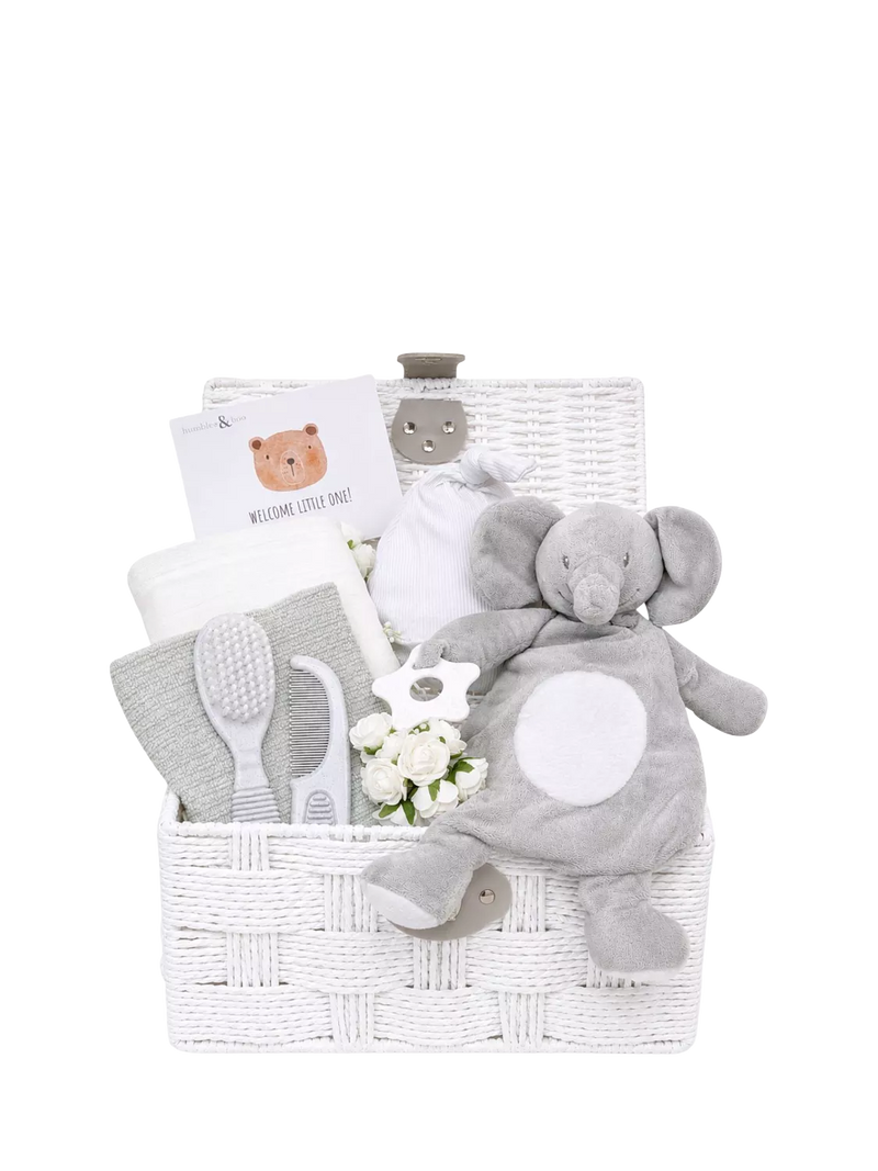 Bumbles & Boo Little Elephant Adventures baby hamper - British product