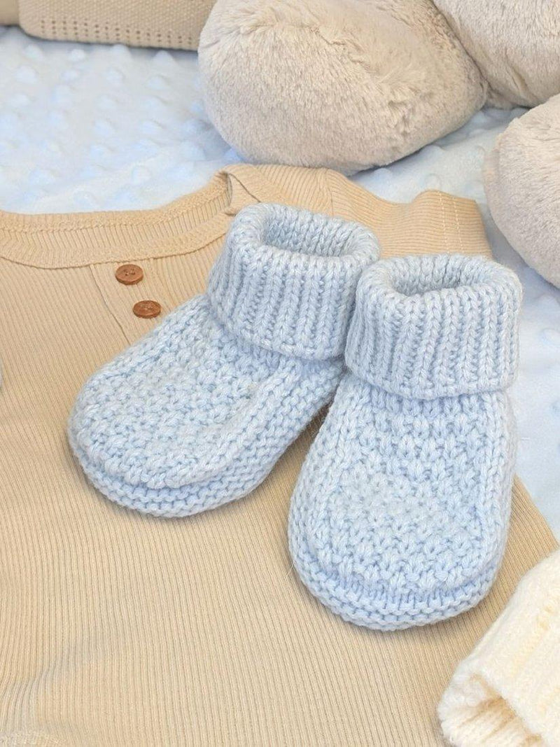 Bumbles & Boo baby boy gift hamper in water hyacinth basket (British brand)
