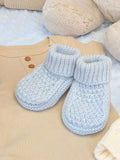 Bumbles & Boo baby boy gift hamper in water hyacinth basket (British brand)