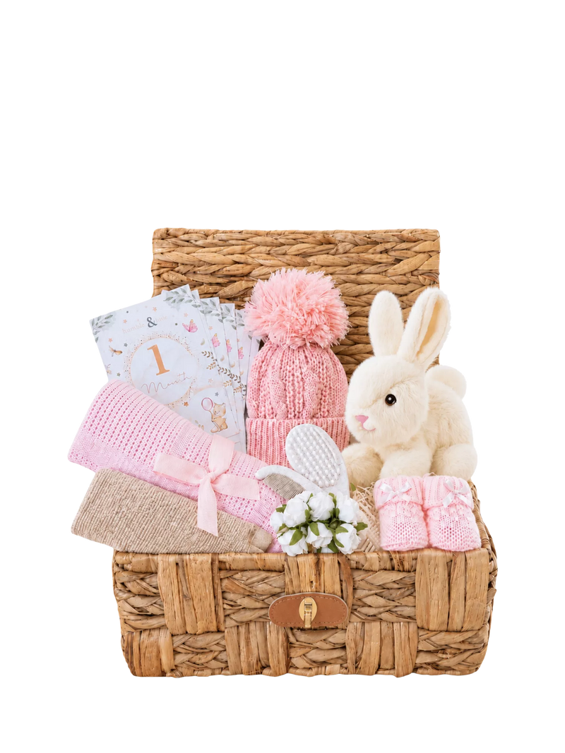 Bumbles & Boo Marshmallow Dreams baby hamper with personalised card (British brand)