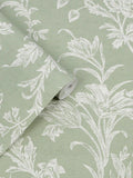 Laura Ashley Lloyd sage green wallpaper, imported from the UK