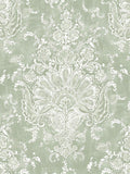 Laura Ashley ornamental floral and paisley wallpaper in sage, UK version