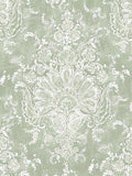 Laura Ashley ornamental floral and paisley wallpaper in sage, UK version