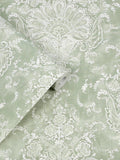Laura Ashley ornamental floral and paisley wallpaper in sage, UK version