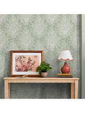 Laura Ashley ornamental floral and paisley wallpaper in sage, UK version