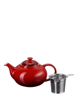 John Lewis Le Creuset Stoneware Infuser Teapot Cerise 1.3L- Buy online at McGrocer